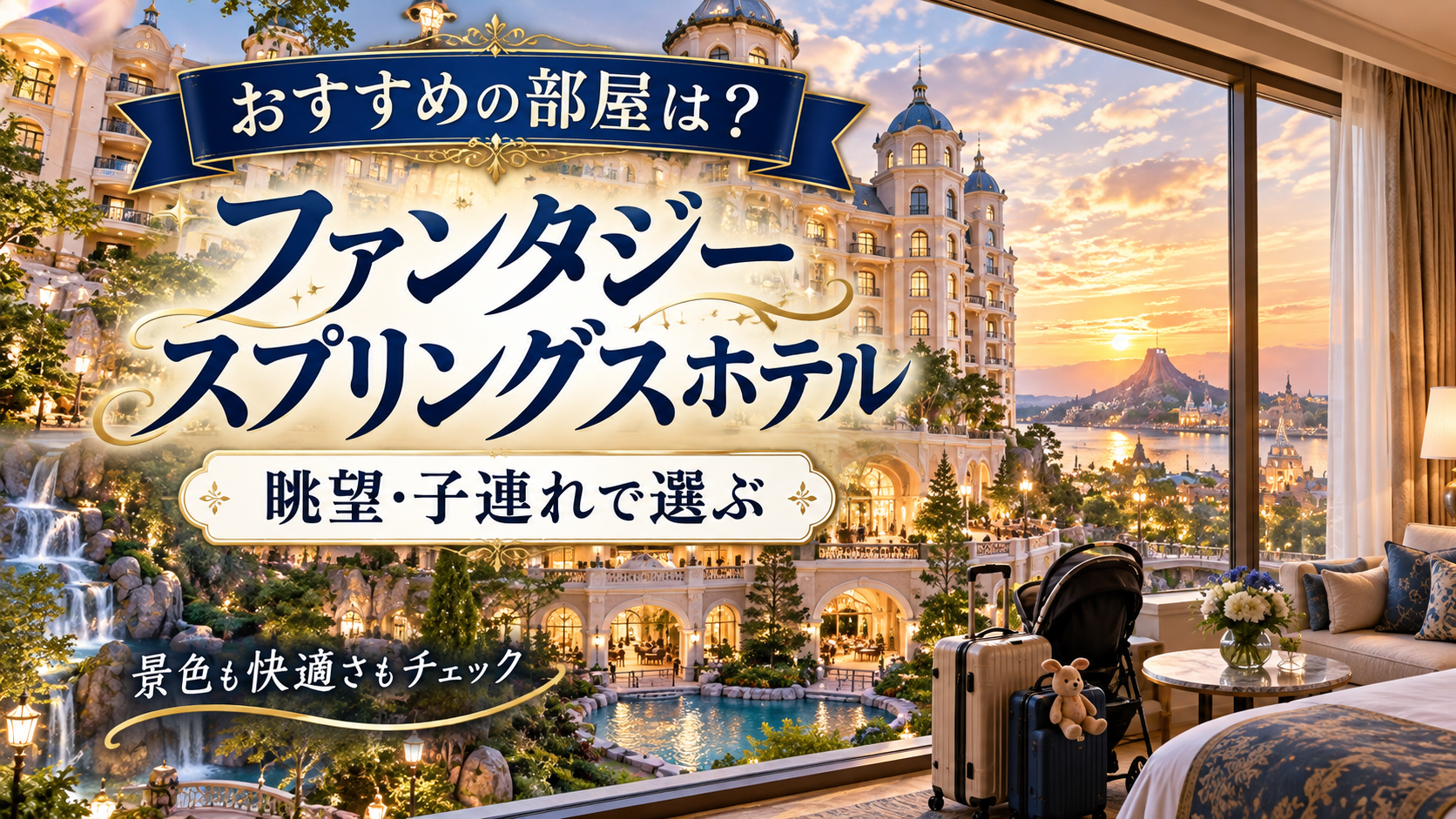 ファンタジースプリングスホテルのおすすめの部屋は？眺望・子連れで選ぶ