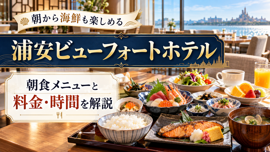 浦安ビューフォートホテルの朝食メニュー・料金・時間を紹介するアイキャッチ