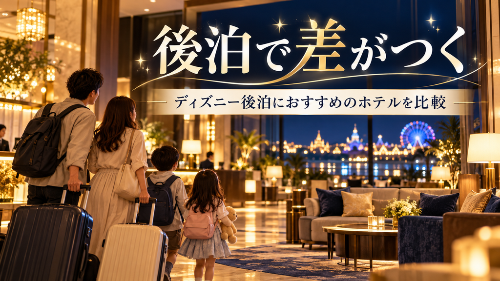 ディズニー後泊におすすめのホテルを比較する記事のアイキャッチ