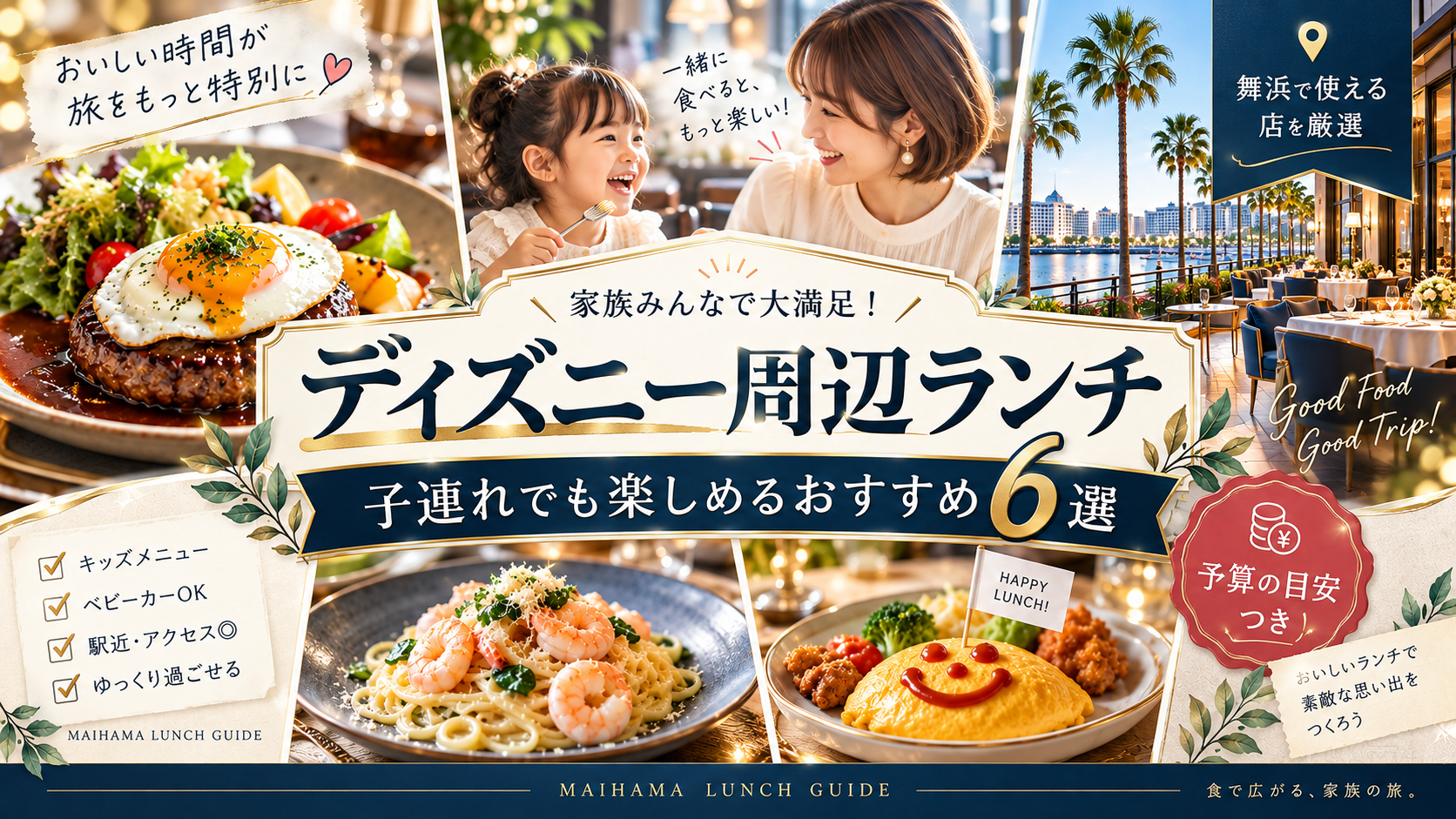 ディズニー周辺でランチならどこ？子連れでも楽しみたい舞浜のおすすめ６選と予算の目安