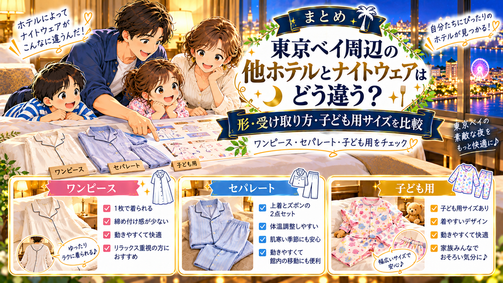 荷物が減る？】オリエンタルホテル東京ベイのナイトウェアは大人と