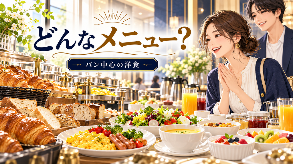 ホテルルミエール葛西:「どんなメニューが並んでいるのか?」の案内イラスト