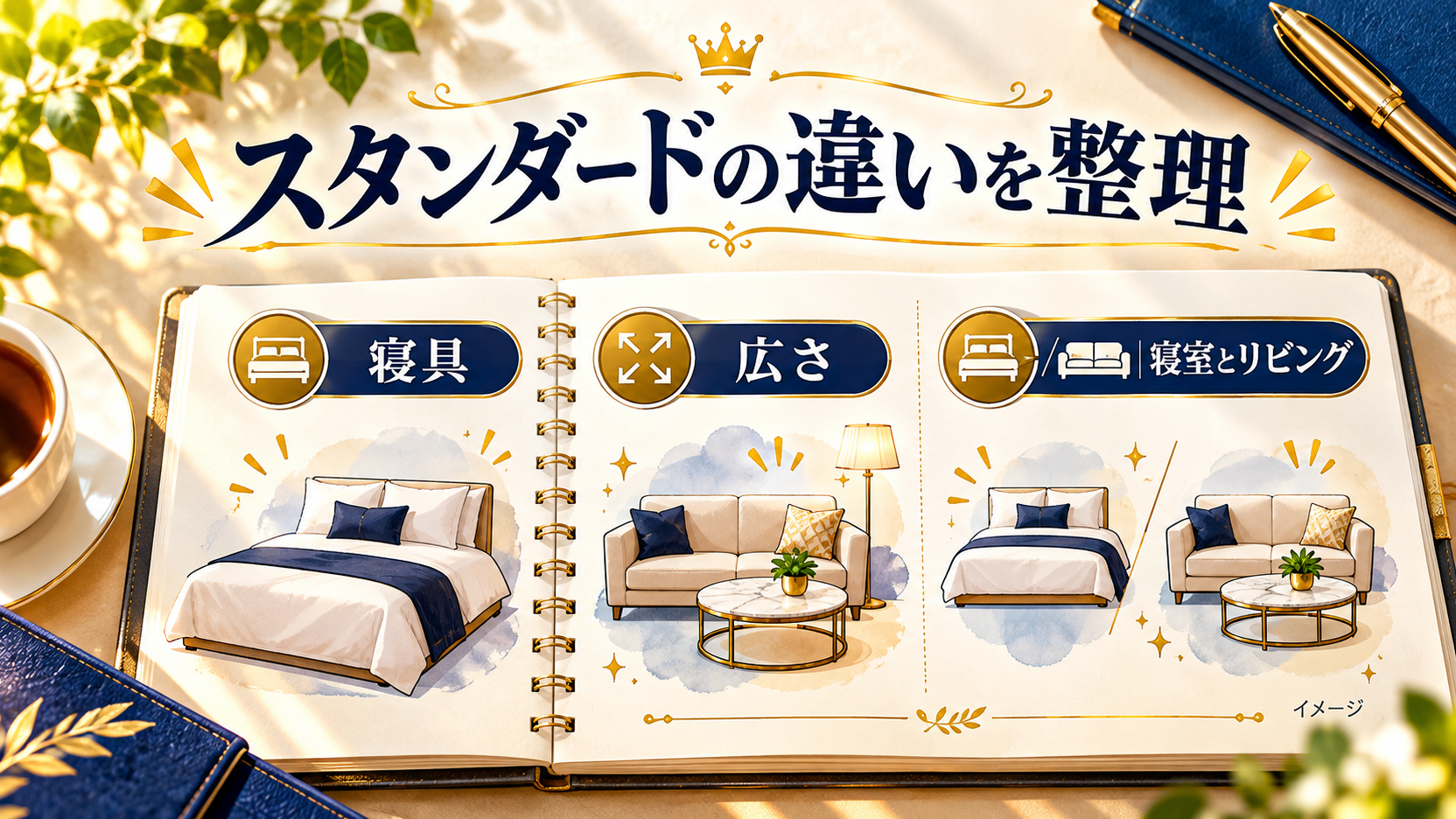 寝具と広さ、寝室とリビングの違いを整理する比較ノート
