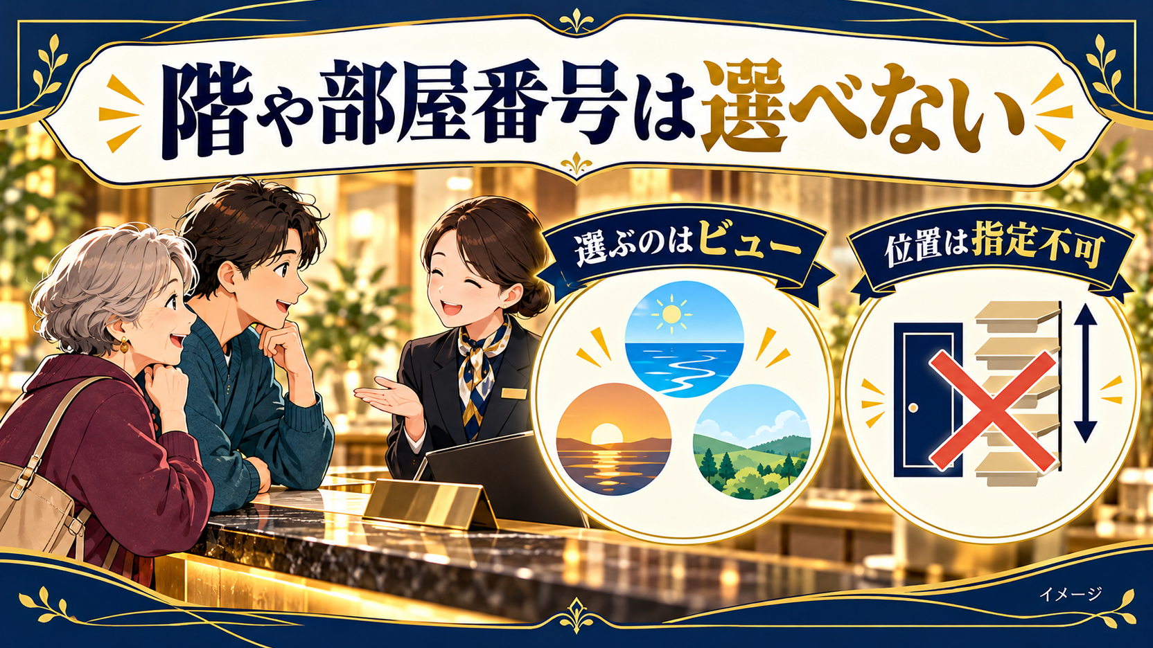 階や部屋番号を指定できないことを確認する旅行者