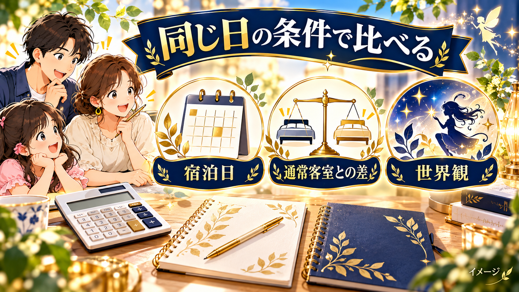 宿泊日と通常客室との差、世界観を比較する旅行ノート