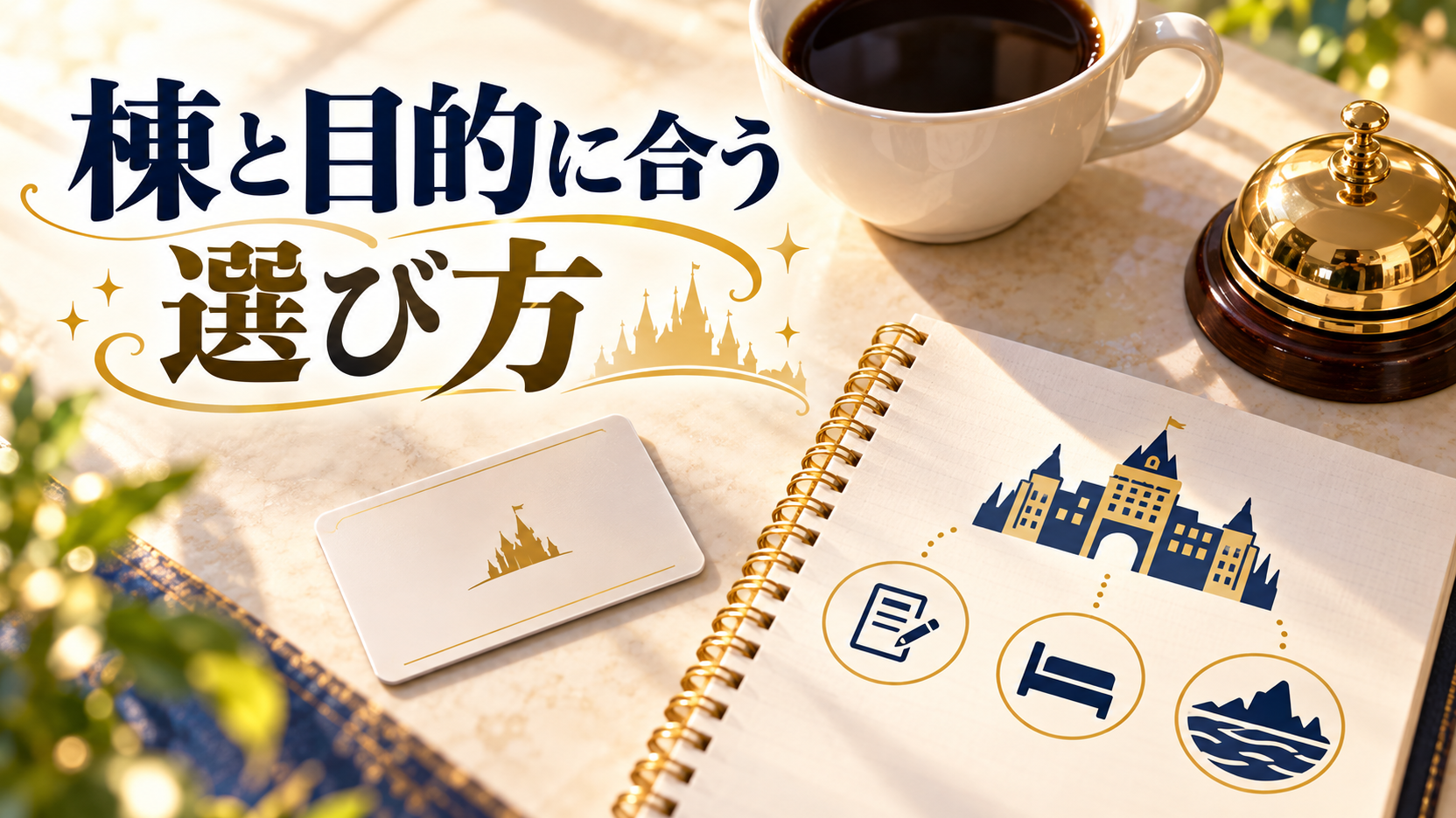 机の上に並べたカップと手続きを表すカードを使って利用前の確認点を示すイメージ