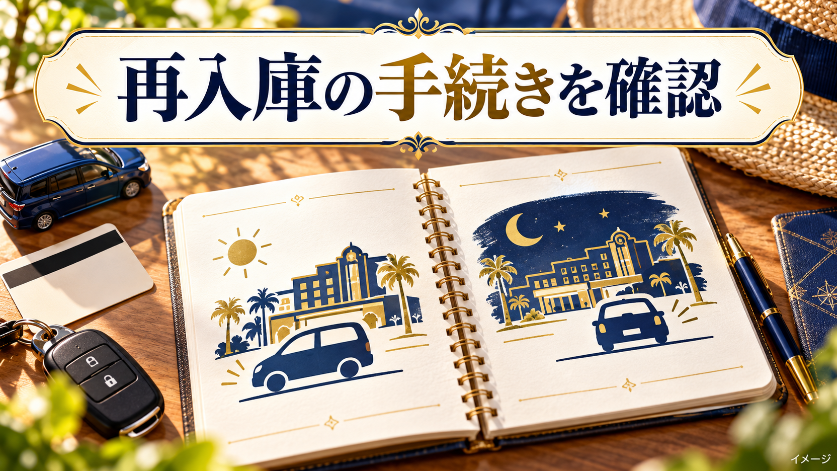 開いたノートと車の鍵と駐車券で選び方を整理する比較イメージ