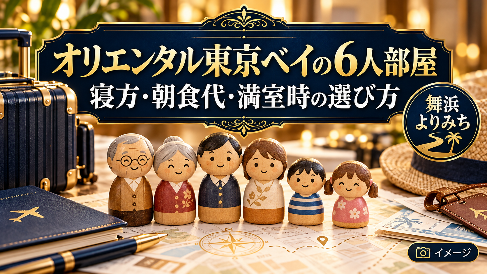 オリエンタル東京ベイの6人部屋を紹介する旅行準備のイメージ