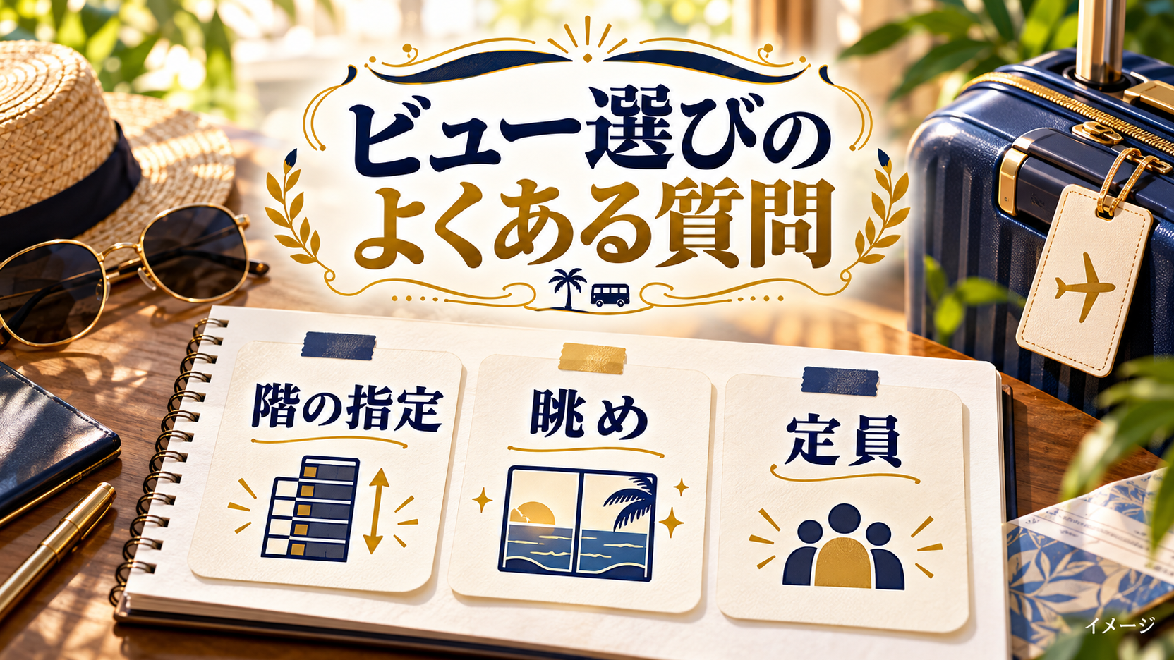 階の指定、眺め、定員の質問をまとめた旅行ノート