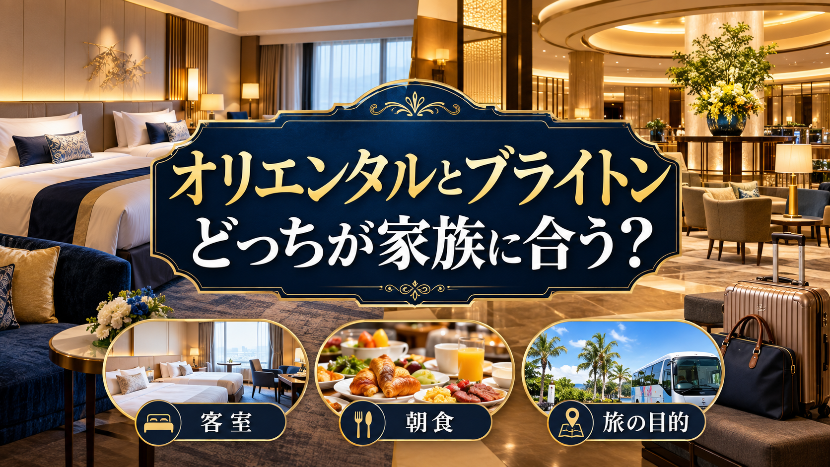 オリエンタルホテル東京ベイ 浦安ブライトンホテル東京ベイを旅の条件で選ぶためのアイキャッチイメージ